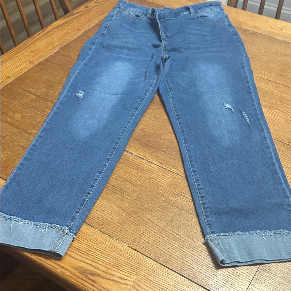 SHEIN Blue Boyfriend Jeans for Women